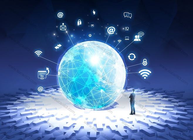 箭頭所向網絡地球西裝男士商務科技海報圖片海報設計商務海報素材